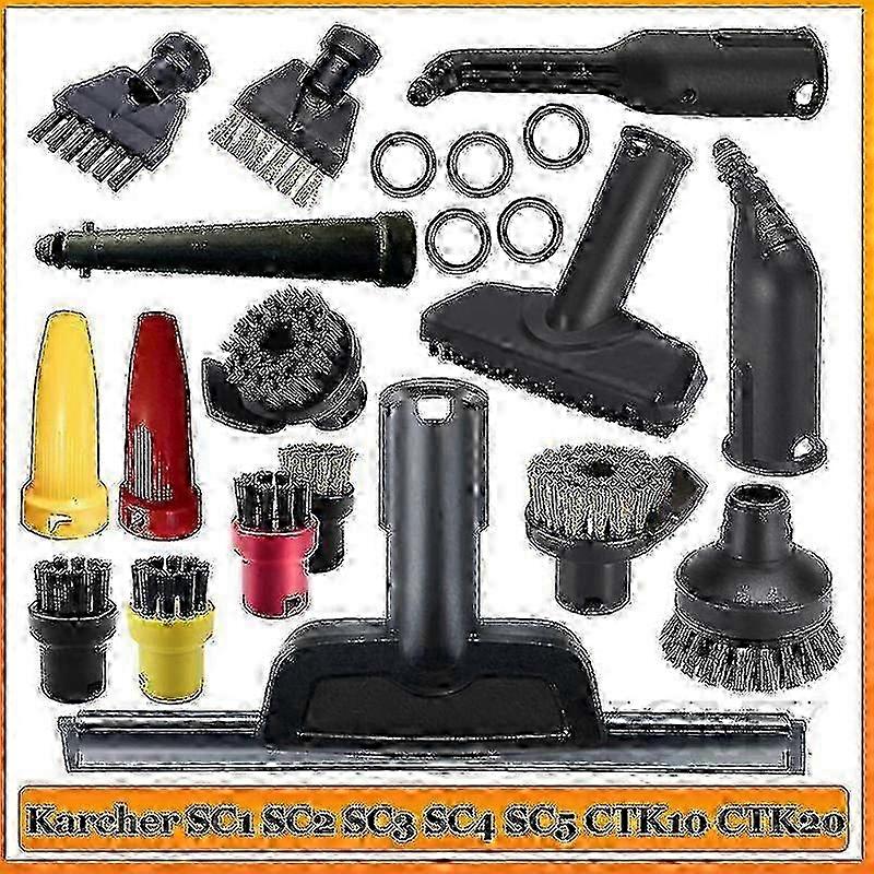 Passend für Kärcher Dampfsauger Sc1 Sc2 Sc3 Sc4 Sc5 Sc7 Ctk10 Ctk20 Zubehör Bürstenkopf Leistungsstarke Düse Zubehör (Fünf Bürstenkopf
