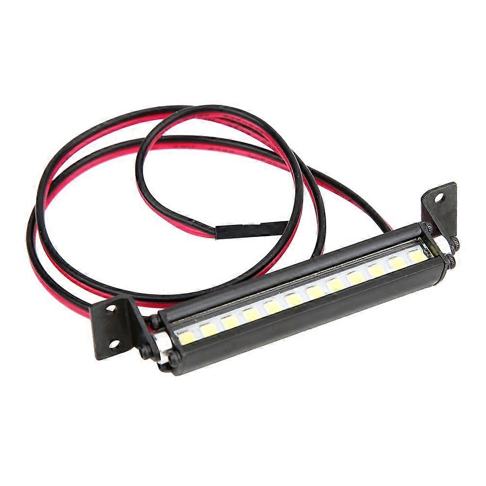 RC Car Accessory Mini 12 LED Light Bar Roof Lamp Fit for TRX-4 Scx10 1/10 4WD CrawlerBlack