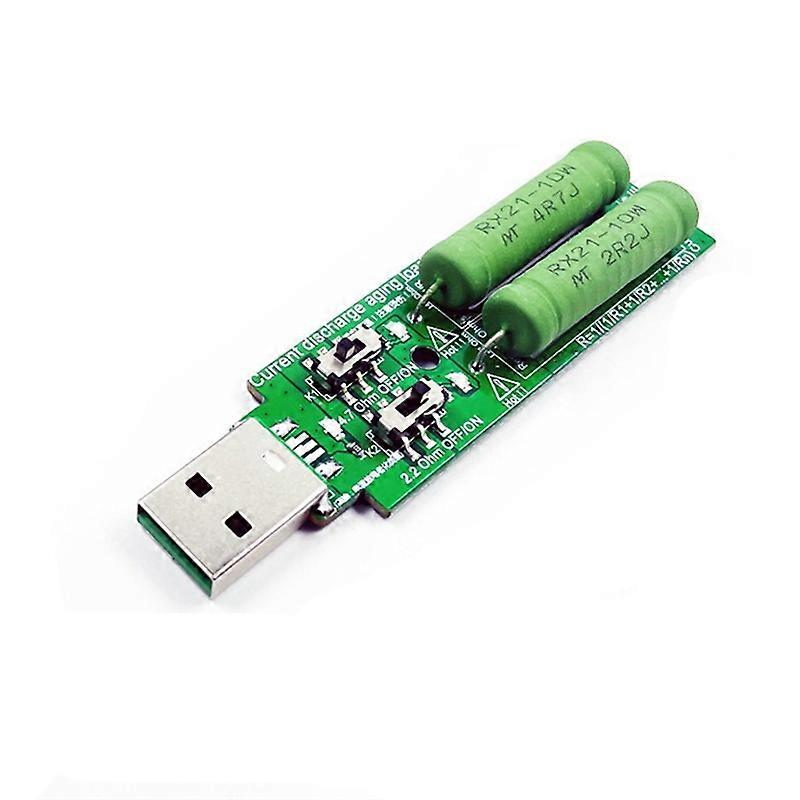 USB Resistor Dc Electronic Load with Switch Adjustable 5V1A/2A/3A Battery Capacity Voltage Discharge