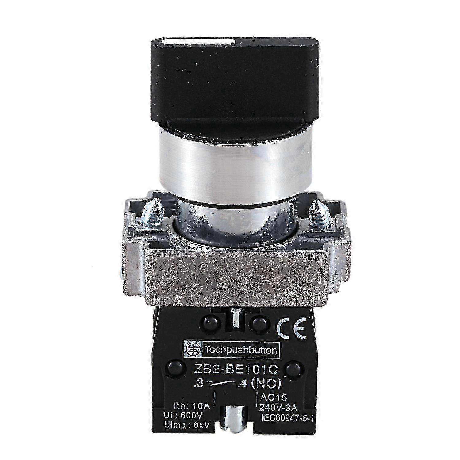22mm Latching 2 NO 3-Position Rotary Selector Select Switch ZB2-BE101C