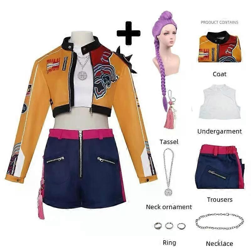Popxstar KPop Zoey Cosplay Costume Wig Women Girls Halloween Carnival Comic-con Party Role Playing Outfits