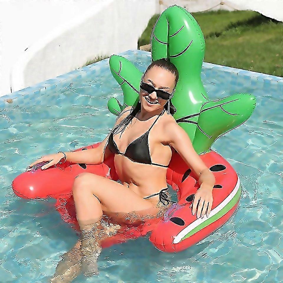 For Zy156 Water Inflatable Watermelon Floating Row With Backrest