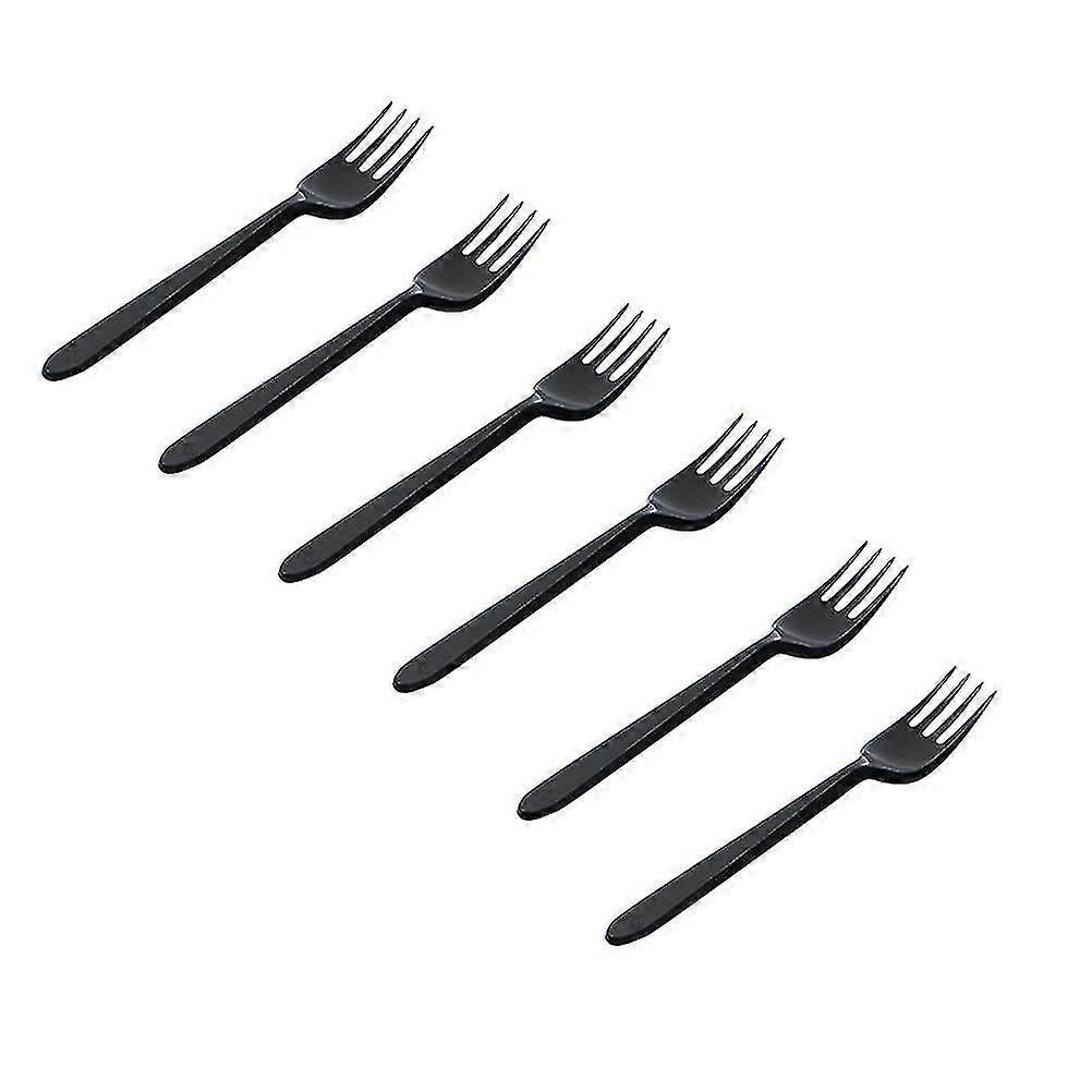 100 Pcs Black Serving Utensils Plastic Cutlery Dinnerware Cutlery Plasticware Fork