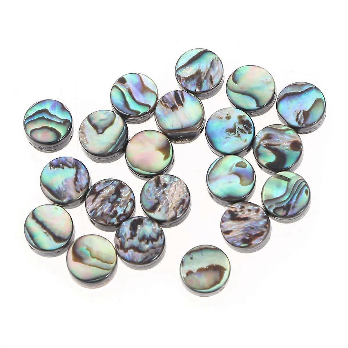 Shell Pendant Round Jewelry Beads for Diy Bracelet Multi Color Material with 20Pcs
