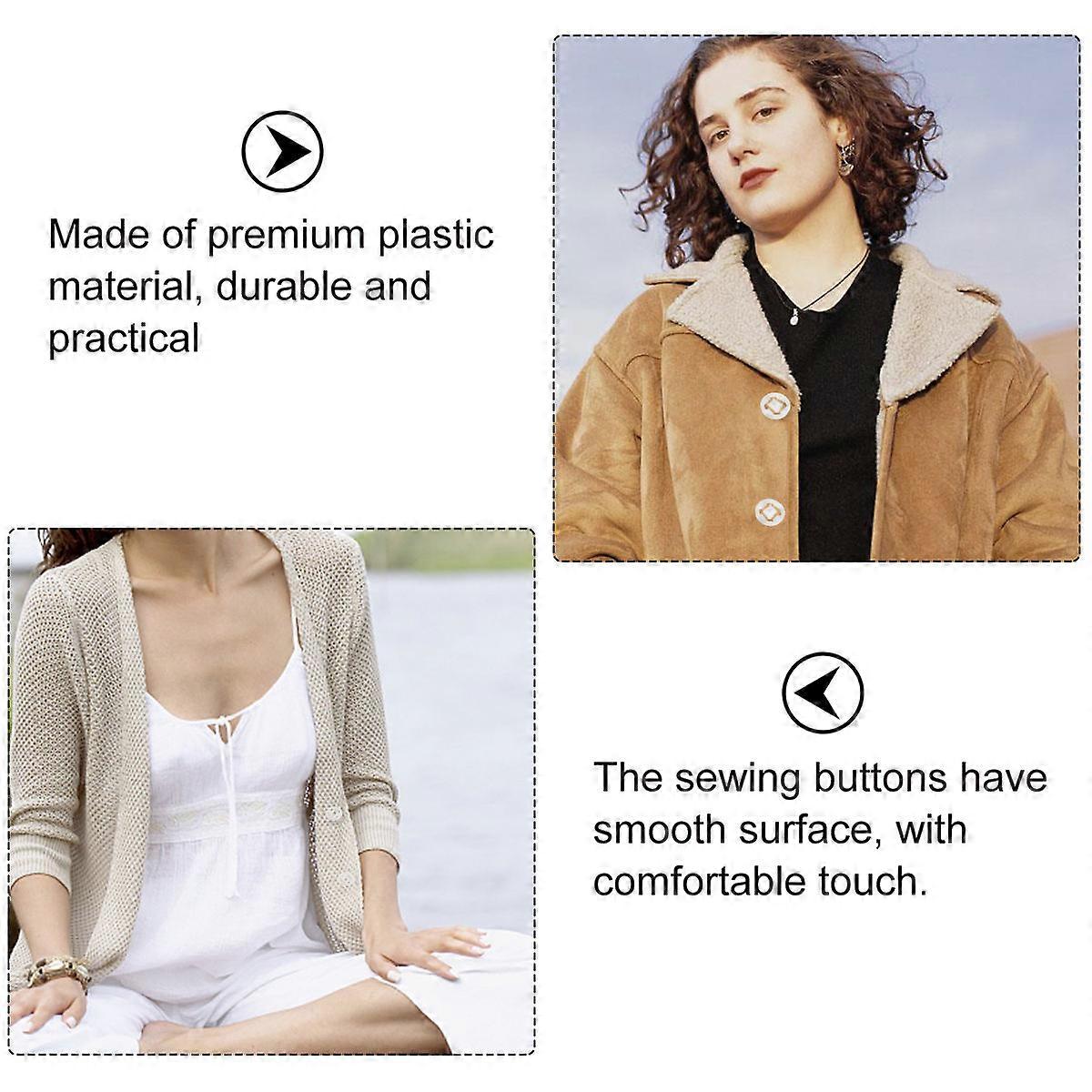 Plastic Button T-Shirt Button for Sewing Crafts 1000Pcs White Clear Buttons