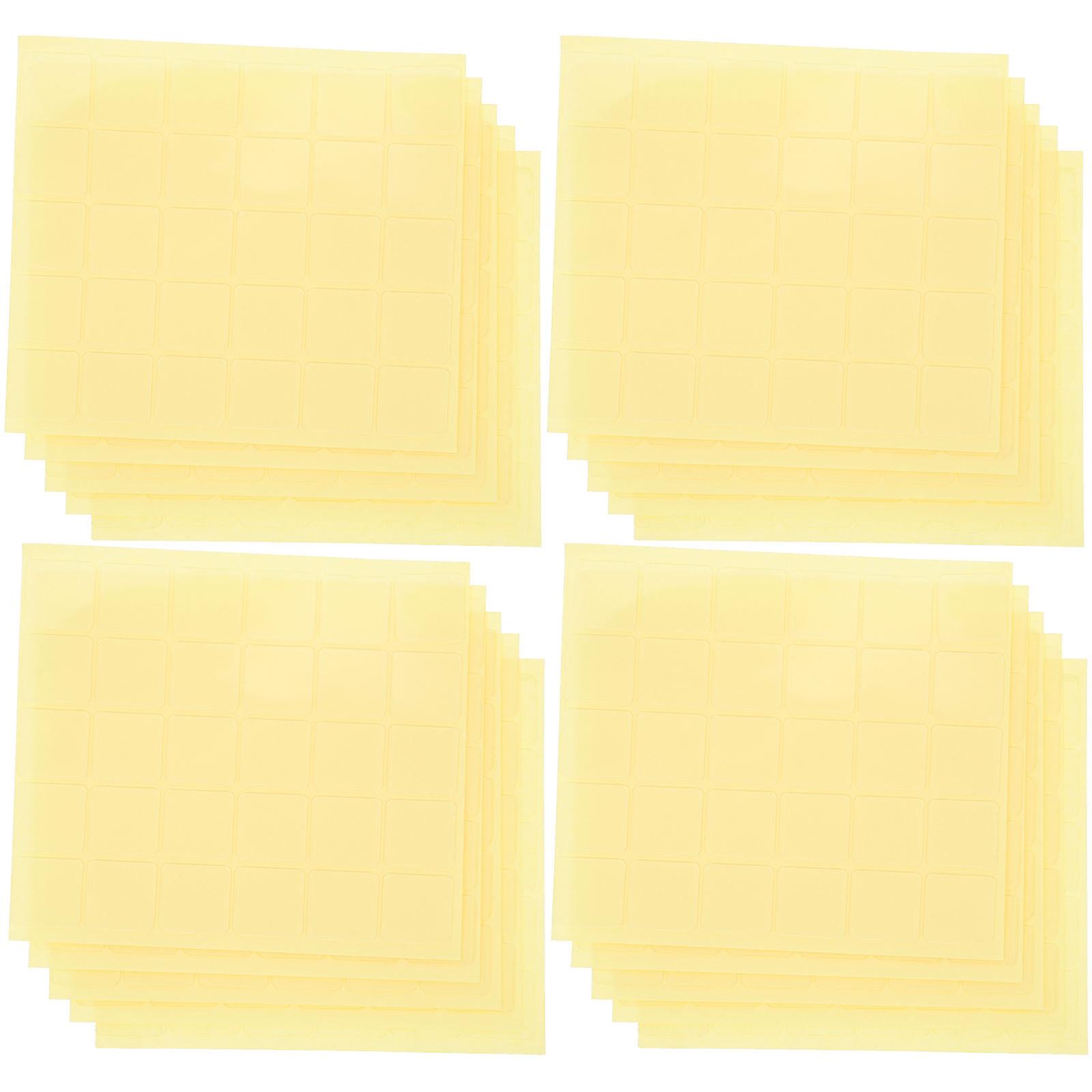 Waterproof 300Pcs Double Sided Round Stickers High Adhesive Suitable For School Projects Light Yellow Color General Craft Applications