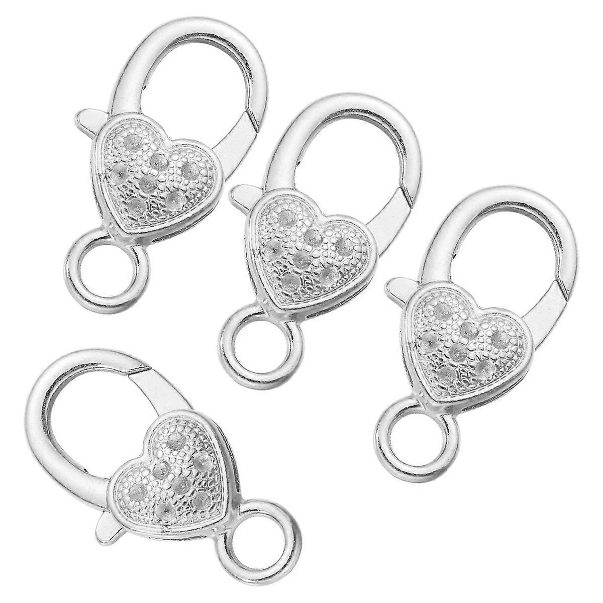 Accessoires clés Fermoir mousqueton en forme de cœur pour bricolage DIY 10 pièces