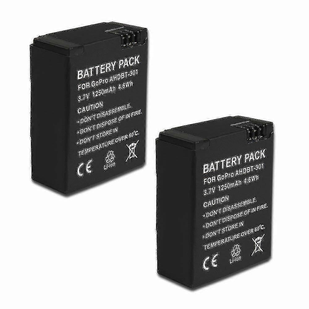 Gopro 3 Ahdbt-301/302/201 HD Hero 3/3+ ブラックシルバーエディションカメラ用 2 バッテリー