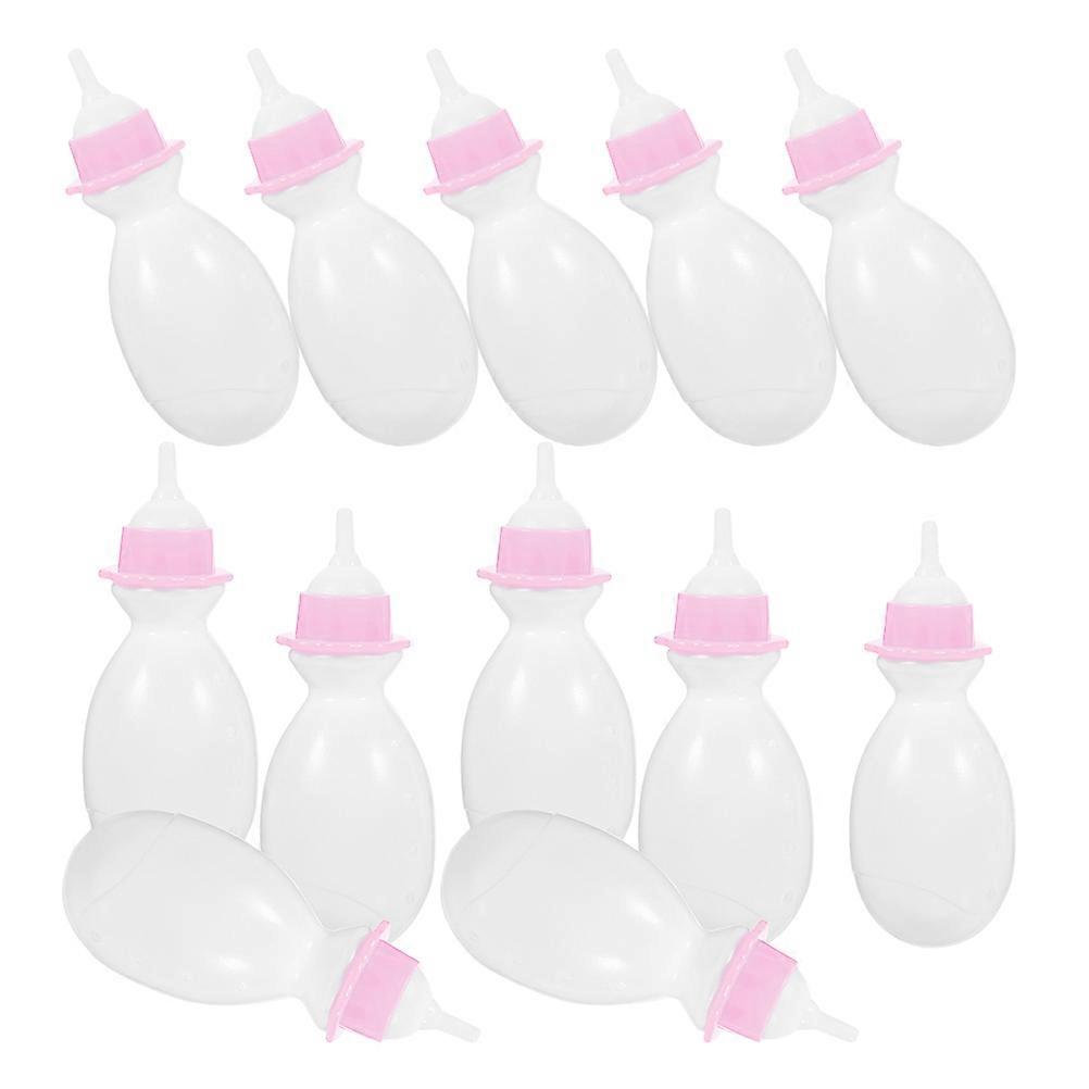 Miniature Baby Doll Bottles Plastic for Pretend Play Game 12Pcs Set