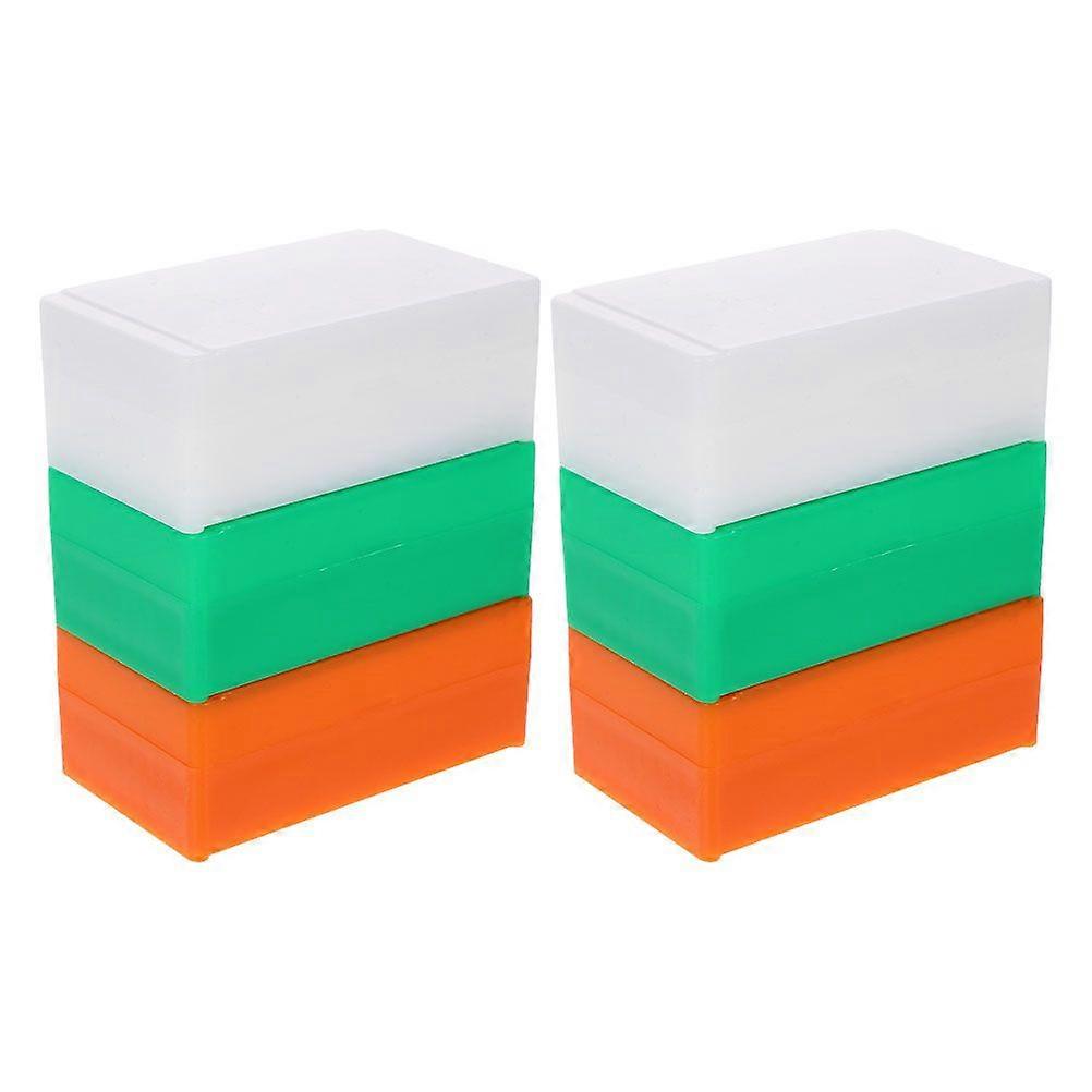 6pcs Microscope Slide Storage Box Clear Plastic Slide Holders For Laboratory School And Research Use Portable Slide Organizer For Easy Carrying And Pr