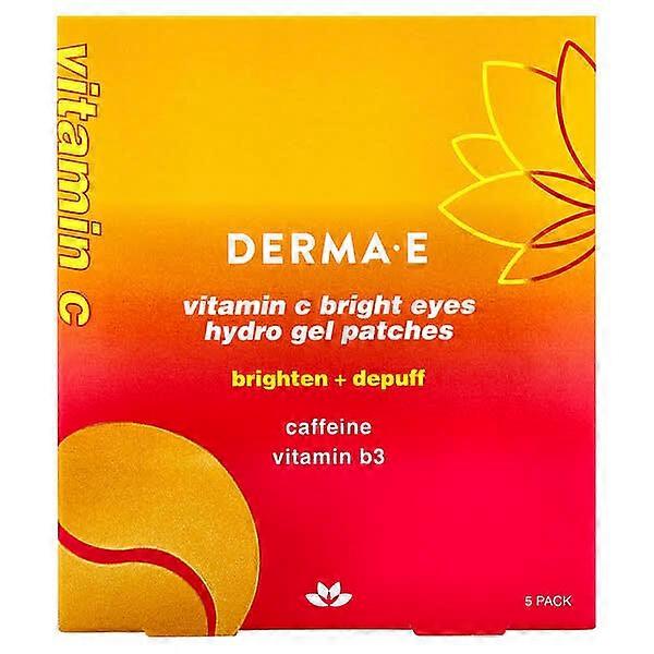 DERMA E, Vitamin C Bright Eyes Hydro Gel Patches, For All Skin Types, 5 Pack