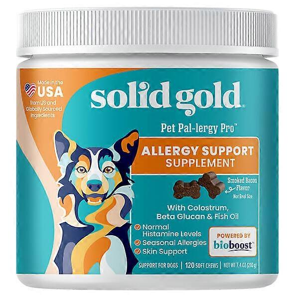 Solid Gold, Pet Pal-Lergy ProÃÂÃÂ¢ÃÂÃÂÃÂÃÂ¢, Allergy Support Supplement, For Dogs, Smoked Bacon, 120 Soft Chews, 7.6 oz (216 g)