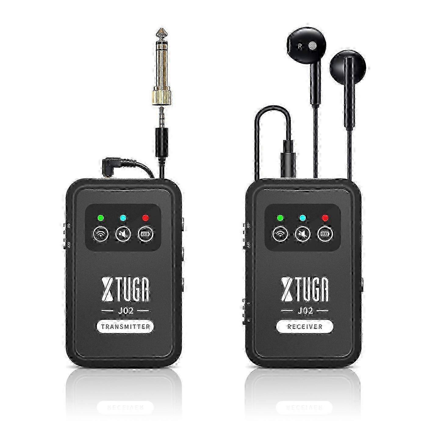 XTUGA J02 2.4G Stereo Wireless In-Ear Mini Monitor System with Transmitter & Receiver