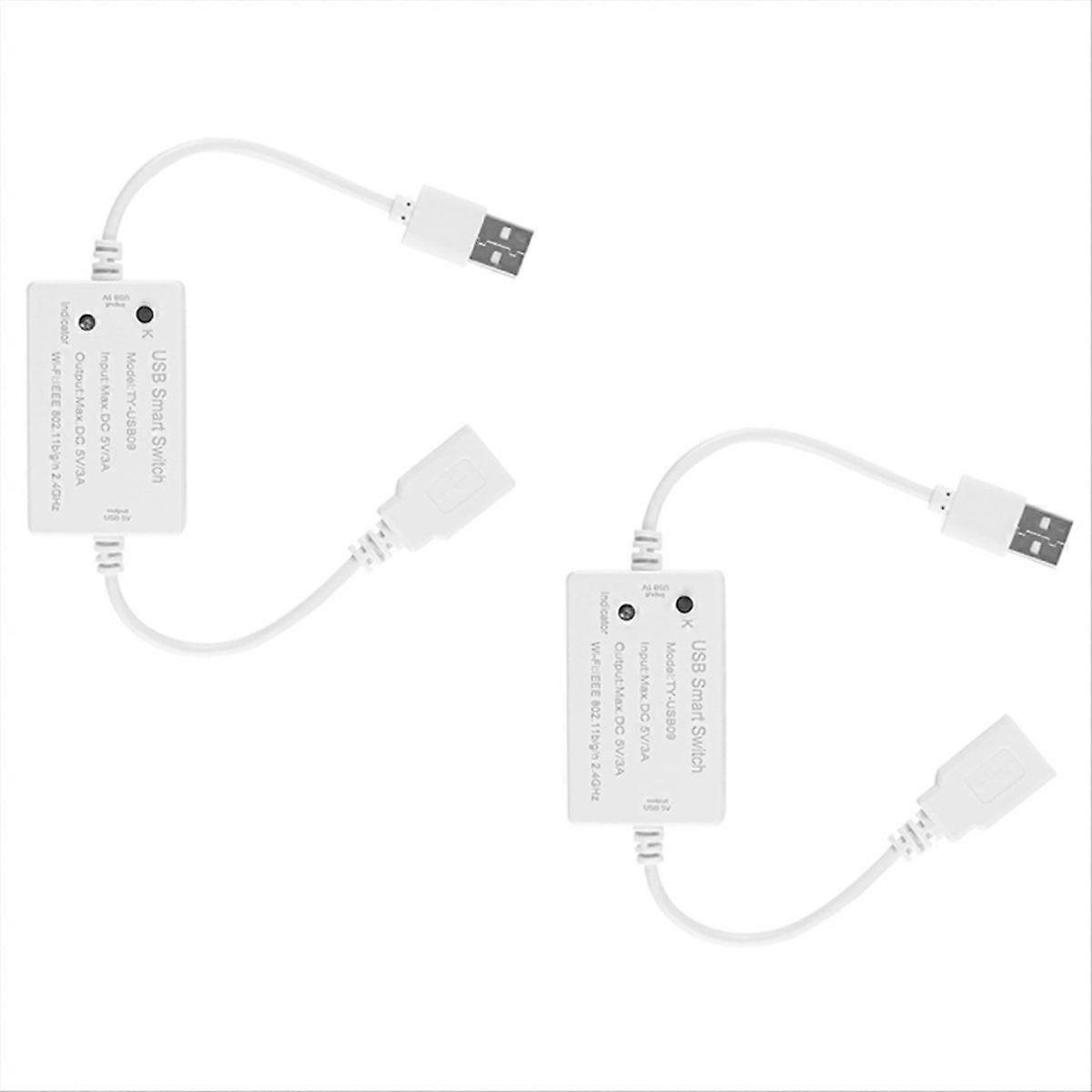 2PCS Tuya WiFi USB Switch USB Smart Switch Controller WiFi Household Appliance Circuit Breaker Swit