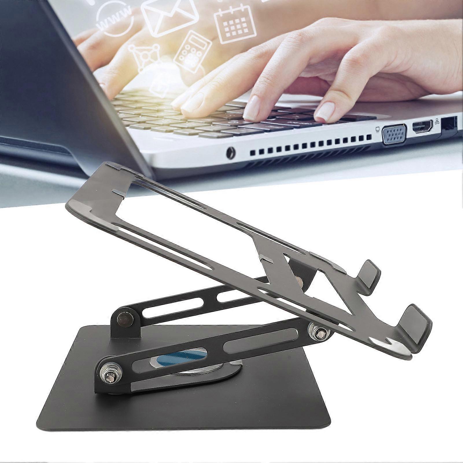 Laptop Stand Adjustable Angle and Height Non Slip Base Metal Reading Rack Notebook Riser Holder for Tablet Mobile Phone 