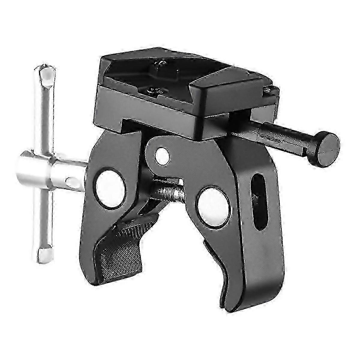 V-Mount Battery Adapter with Clamp Compatible For Mounting to Light Stand Tripod