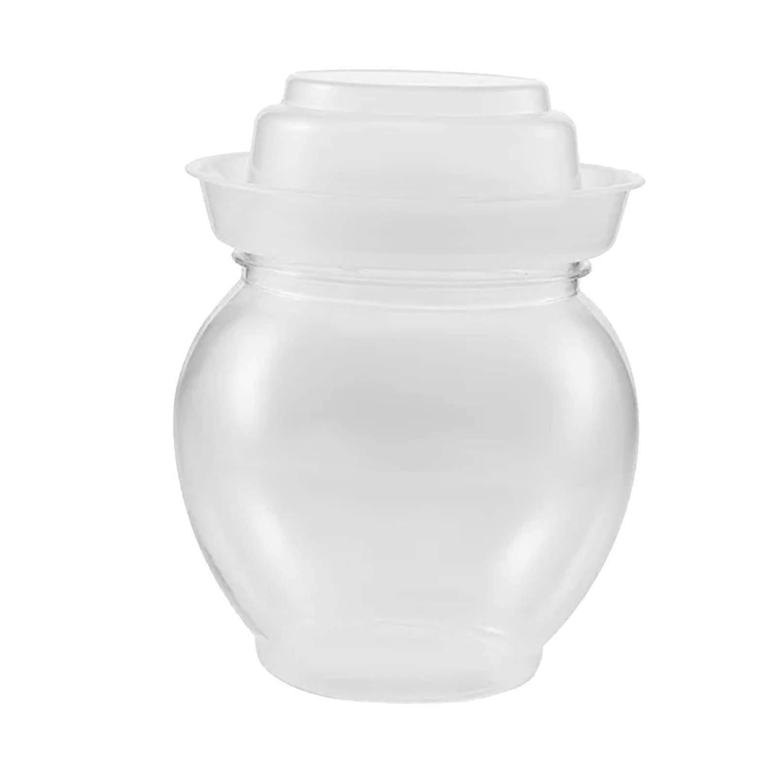 Kimchi Jar Pickle Jar Convenient to Observe for Pickling, Kimchi, Sauerkraut, and Fermentation Cooking Fermenting Jar 1L with A Lid