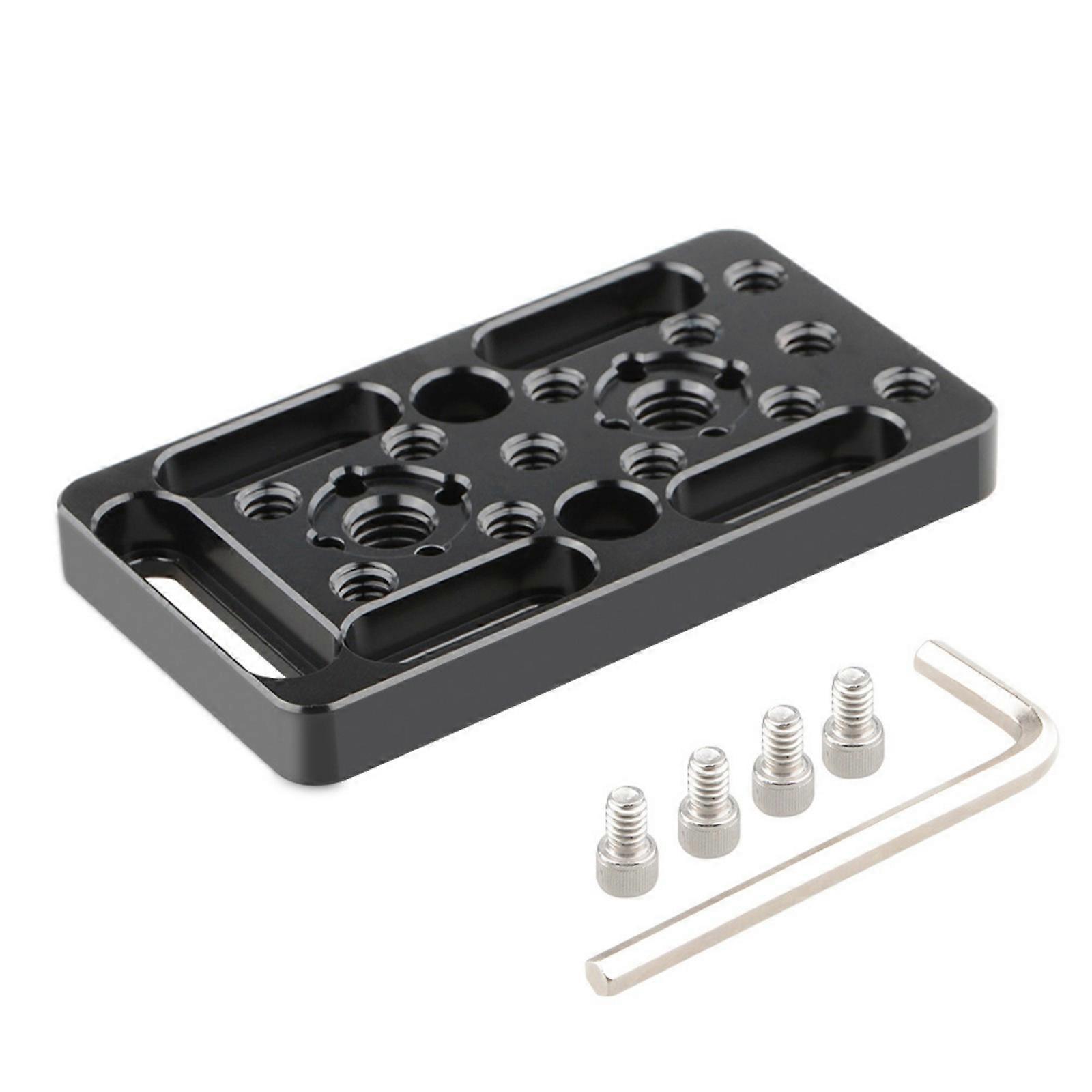 Universal Cheese Plate Switching Plate Camera Mounting Cheese Plate Baseplate with 1/4in-20 & 3/8in-16 Thread Mounting Multicolor