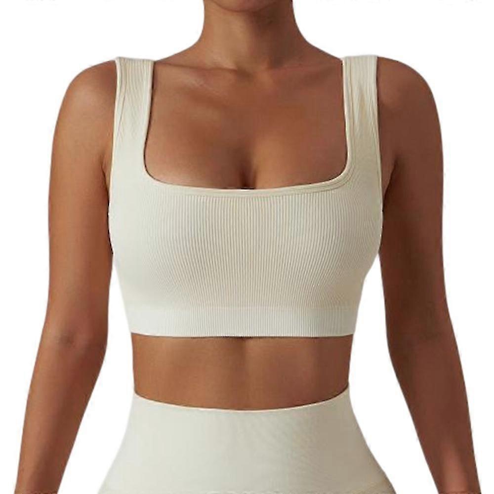 المرأة متوسطة الدعم دبابة أعلى الضلع سلس قابل للإزالة كأس تجريب حمالة صدر رياضية