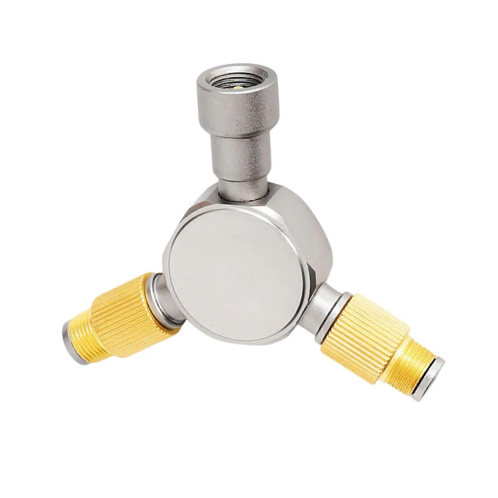 Outdoor Gas Tanks Distributor Convert 1 Tanks to 2 Interfaces Gas Distributor Tanks Extension Connector for Camp Cooking Multicolor