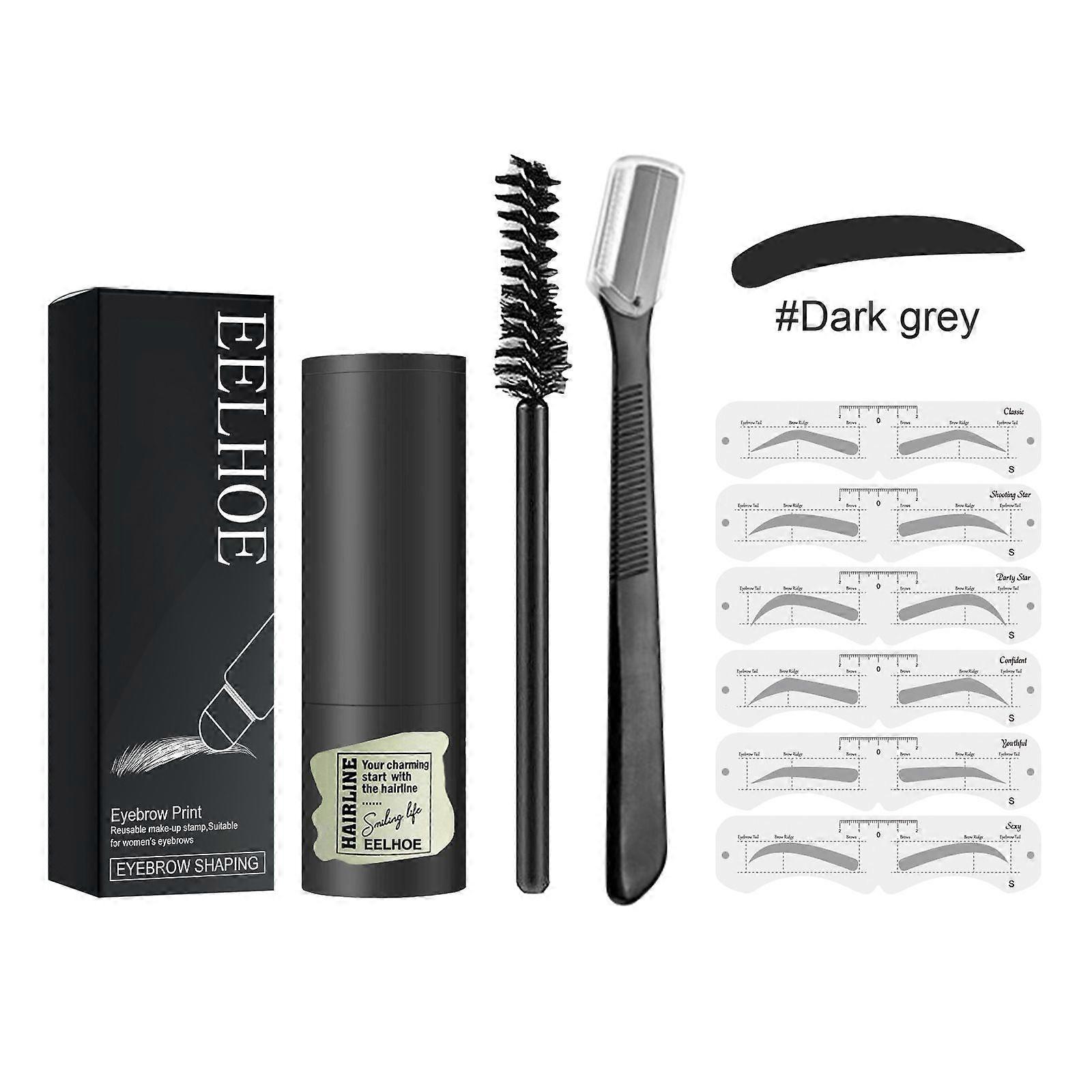 Eelhoe Eyebrow Print Set: Waterproof Three-Dimensional Eyebrow Shaping, Quick Eyebrow Card Application, Natural Hairline Powder