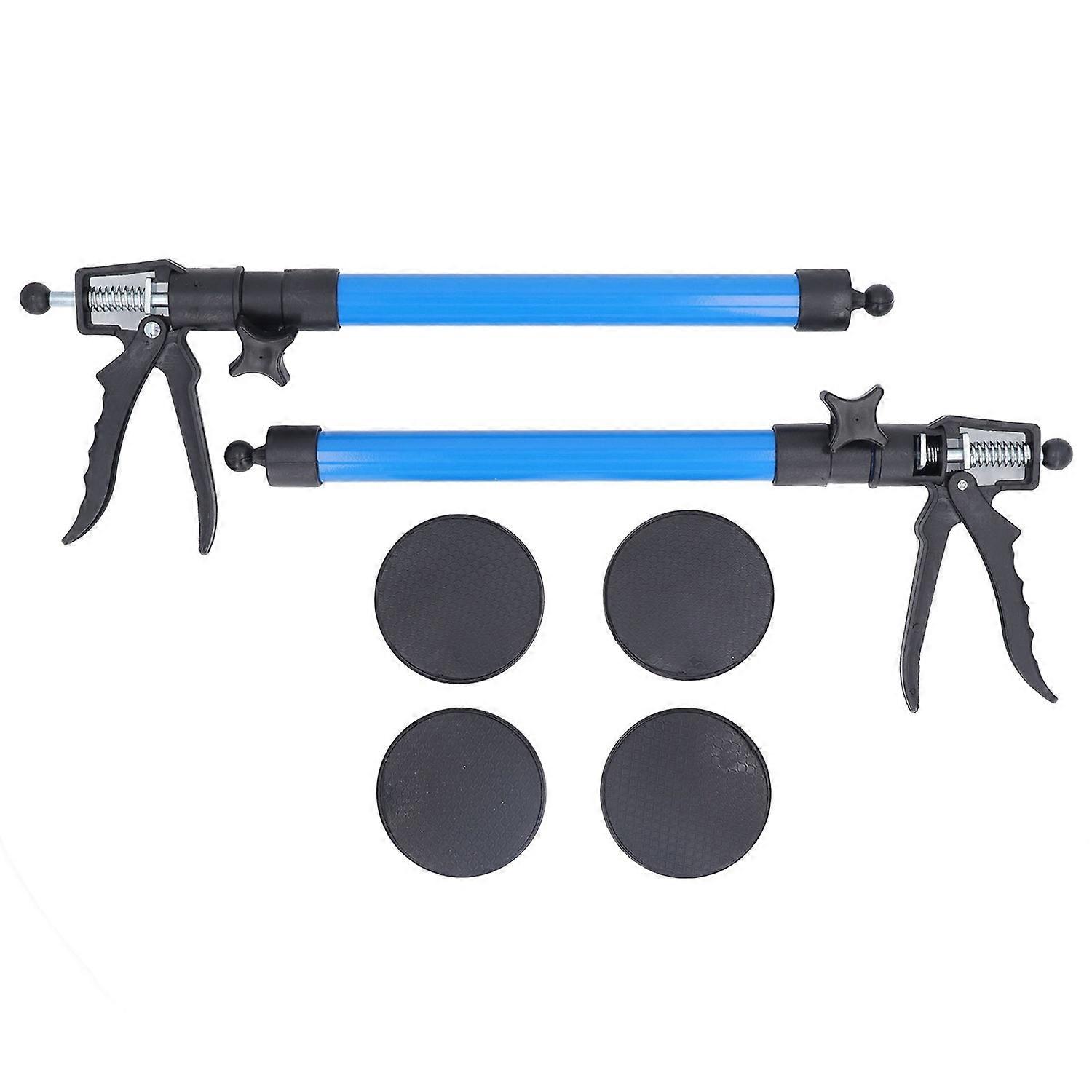 2PCS Telescopic Support Rods with Non Slip Pads Stainless Steel Adjustable Pole for Woodworking Cabi