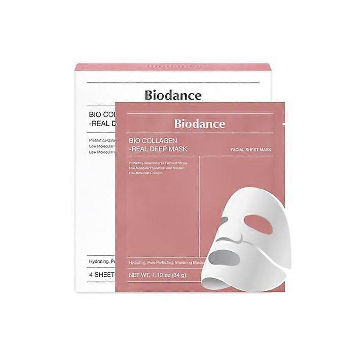 Face Mask - BIODANCE - Bio-Collagen Real Deep Mask - 4x34g - Vegan - Intense Hydration