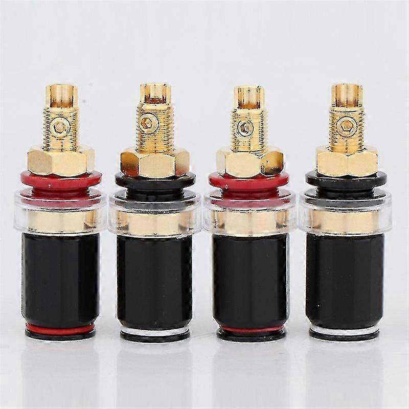 4PCS Gold/Rhodium Plated HiFi Amplifier Speaker Binding Post Socket Terminal