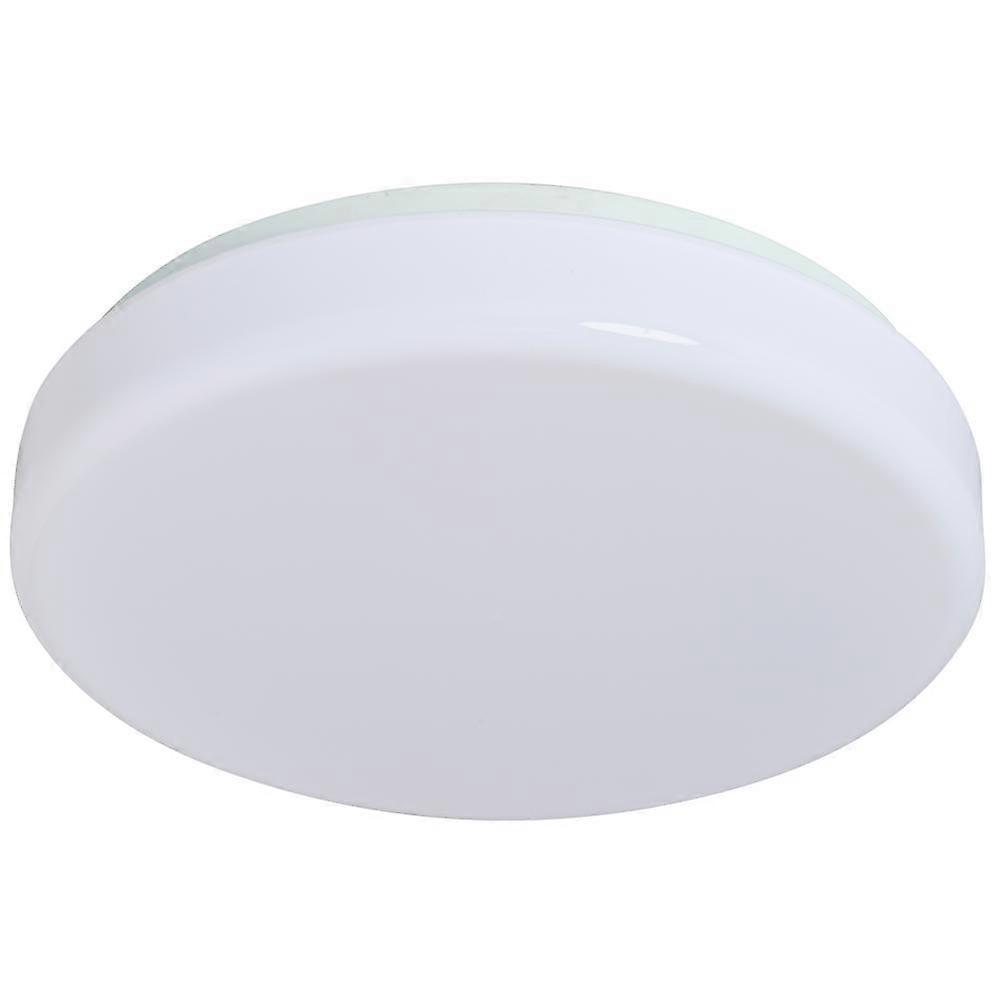Drum 14 in. 1-Light White LED Flush Mount Ceiling Fixture 3000K