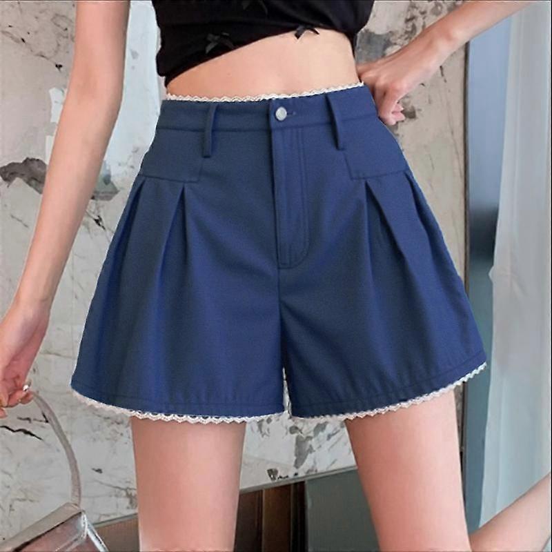 ZANZEA Womens Summer Casual Solid Color Loose Short Pants