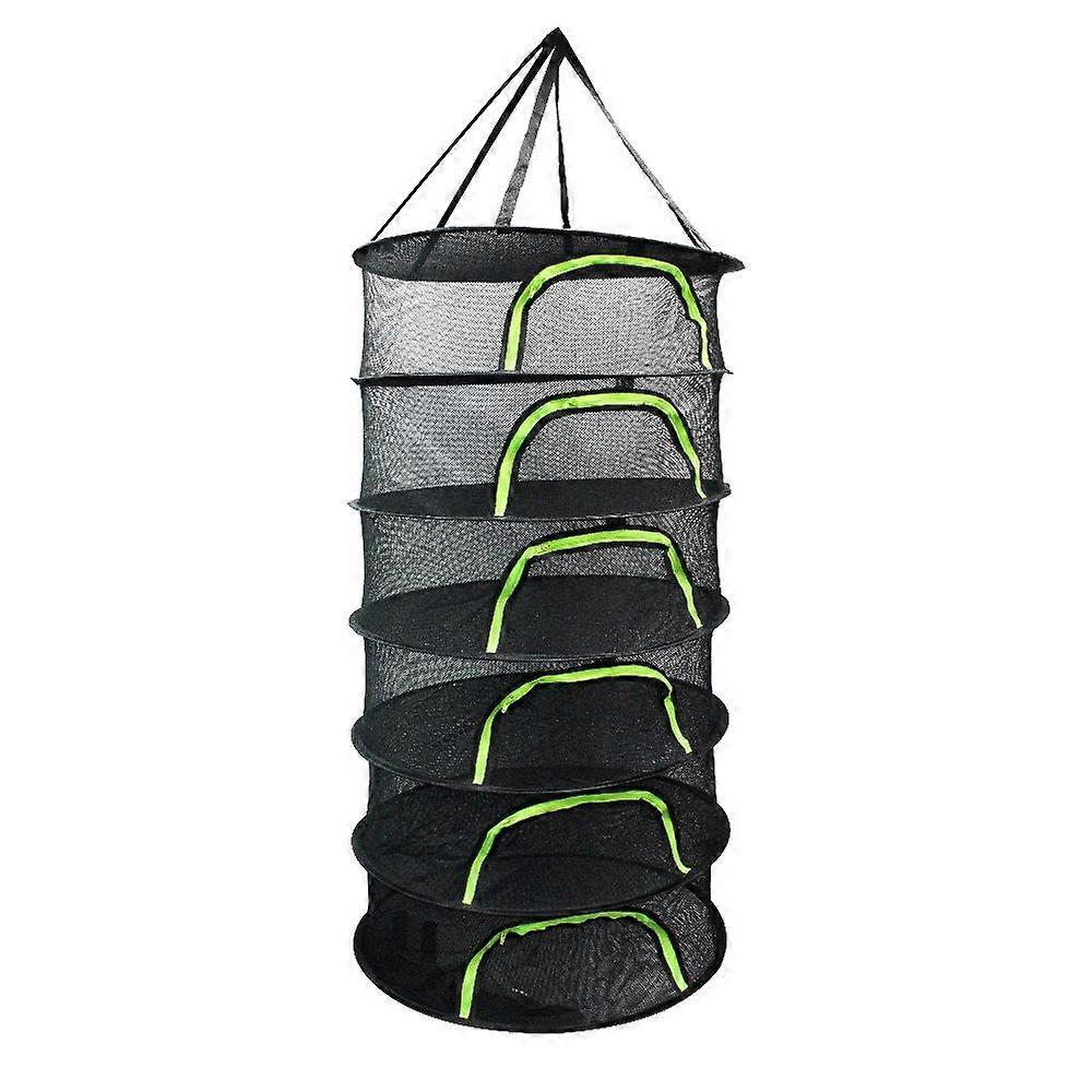 Folding Dry Rack Dryer Bag Mesh For Herbs Hanging Basket For Flowers Buds Plants Organizer 6 Layers Drying Net Herb Drying Net Plant drying net