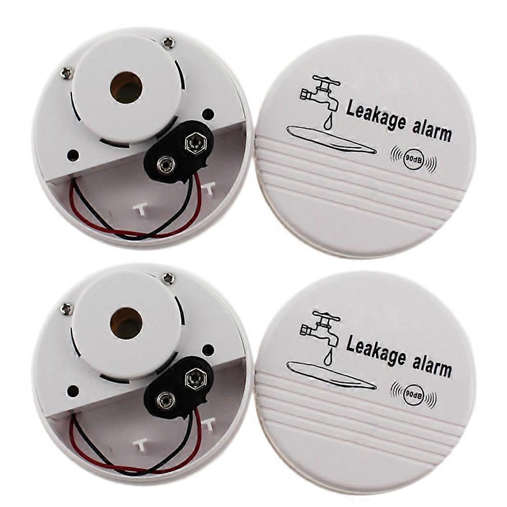 Water Leak Detector Battery Operated for Home 2Pcs ABS Water Overflow Alarm