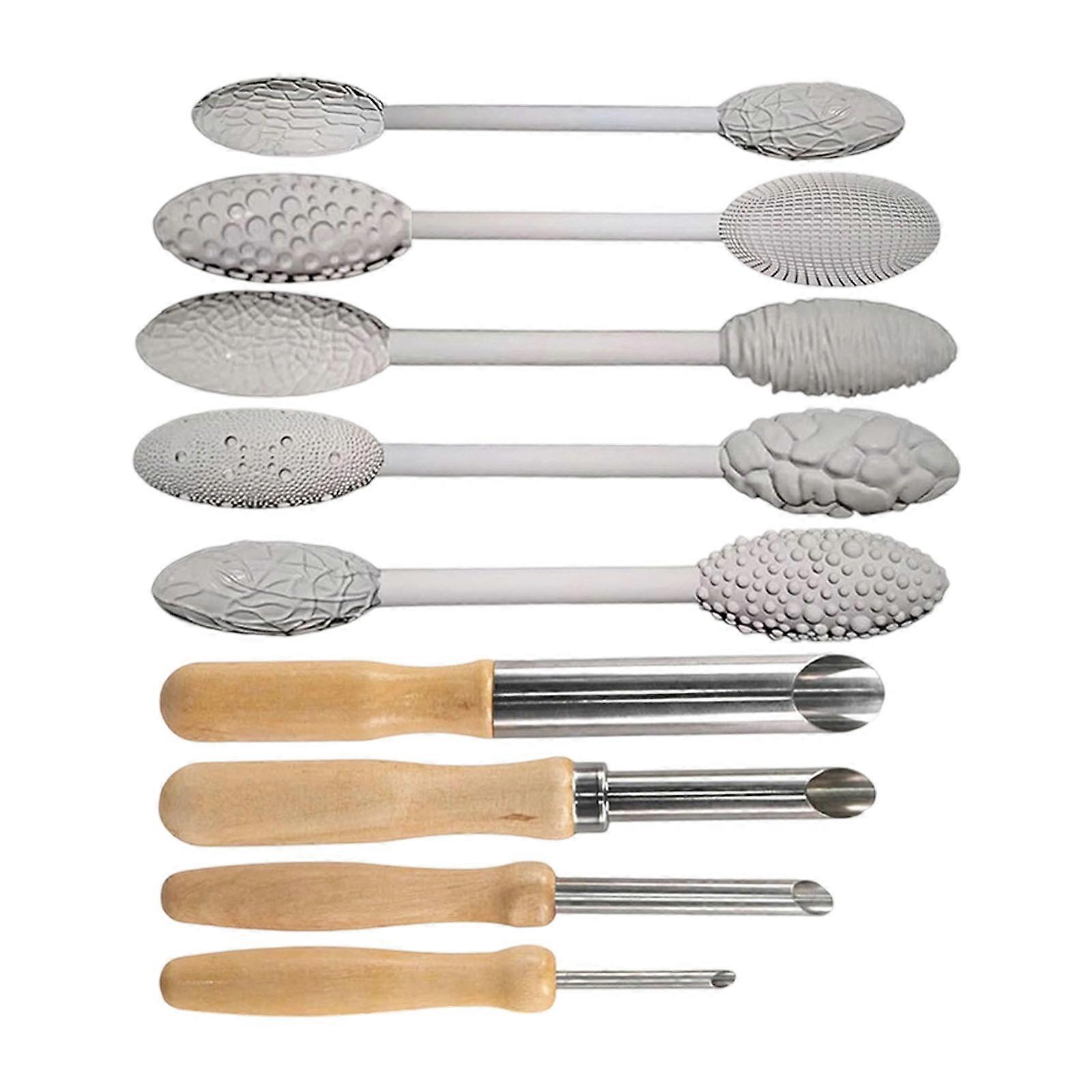 Ergonomic Texture Rollers With Design Ideal For Clay Beads Pottery Making And Artistic Sculpting Multicolor