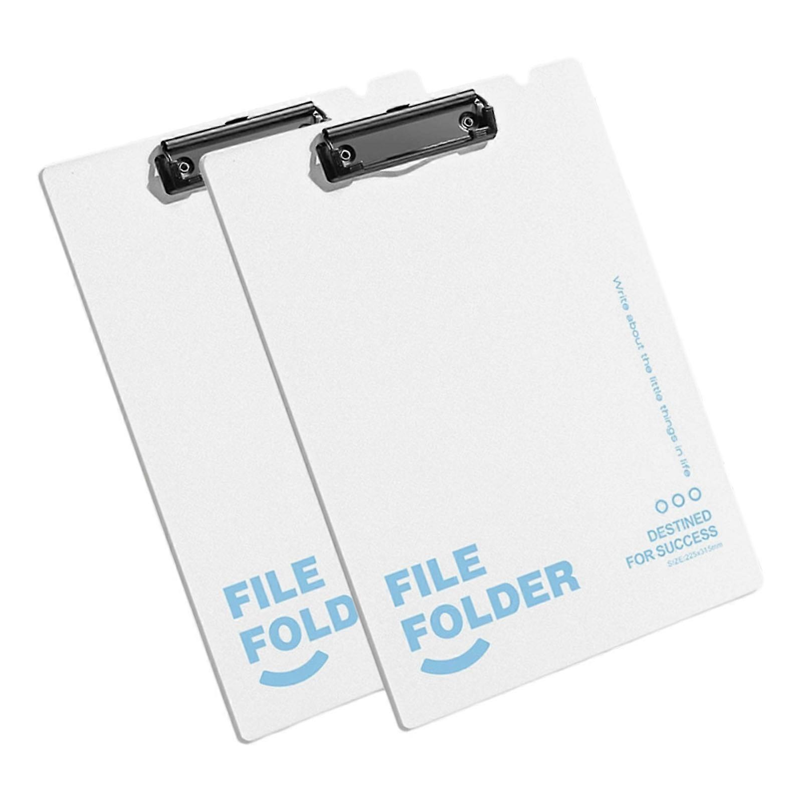 2 Pack Study Organization Boards Plastic Metal Secure Document Holders for Classroom Office Document Clipboard  Snowy mountain white