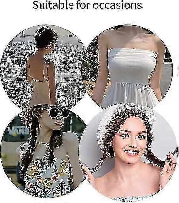 f 10Pairs Women's Clear Bra Straps Invisible Transparent Adjustable Width 15mm