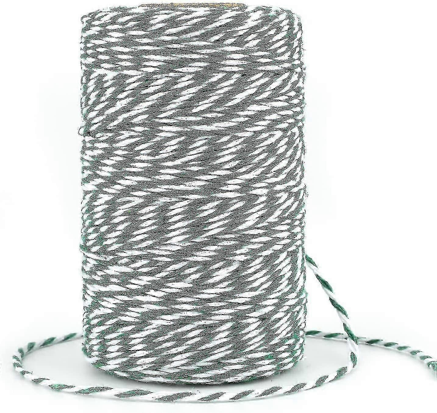 100m Twine Red And White Rope Red String Of Red Durable Cotton Twine For Baking, Butchers, Crafts, Christmas Gift Wrapping