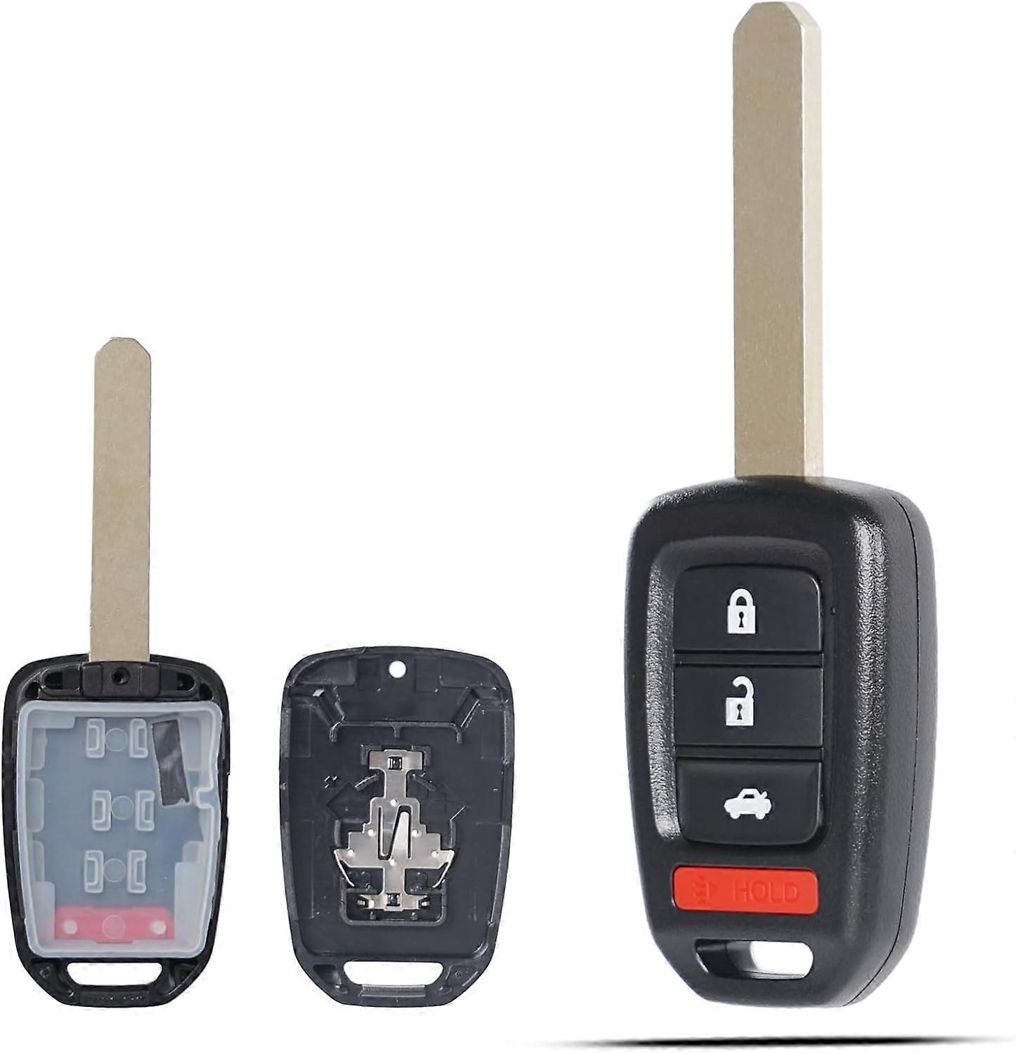 Key Fob Shell Case Replacement Fits for Honda Accord Civic CRV HRV 2013-2021 Keyless Entry Remote Control 4 Button Pad Cover MLBHLIK6-1TA