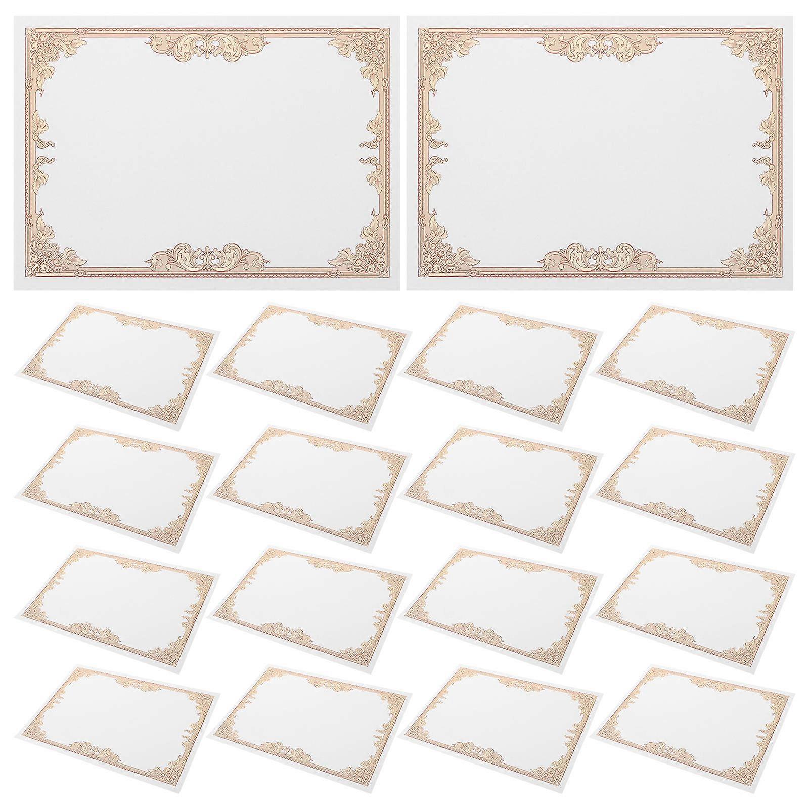 Certificate Inner Paper for Lab Use 30Pcs Golden Writable Diploma Sheets