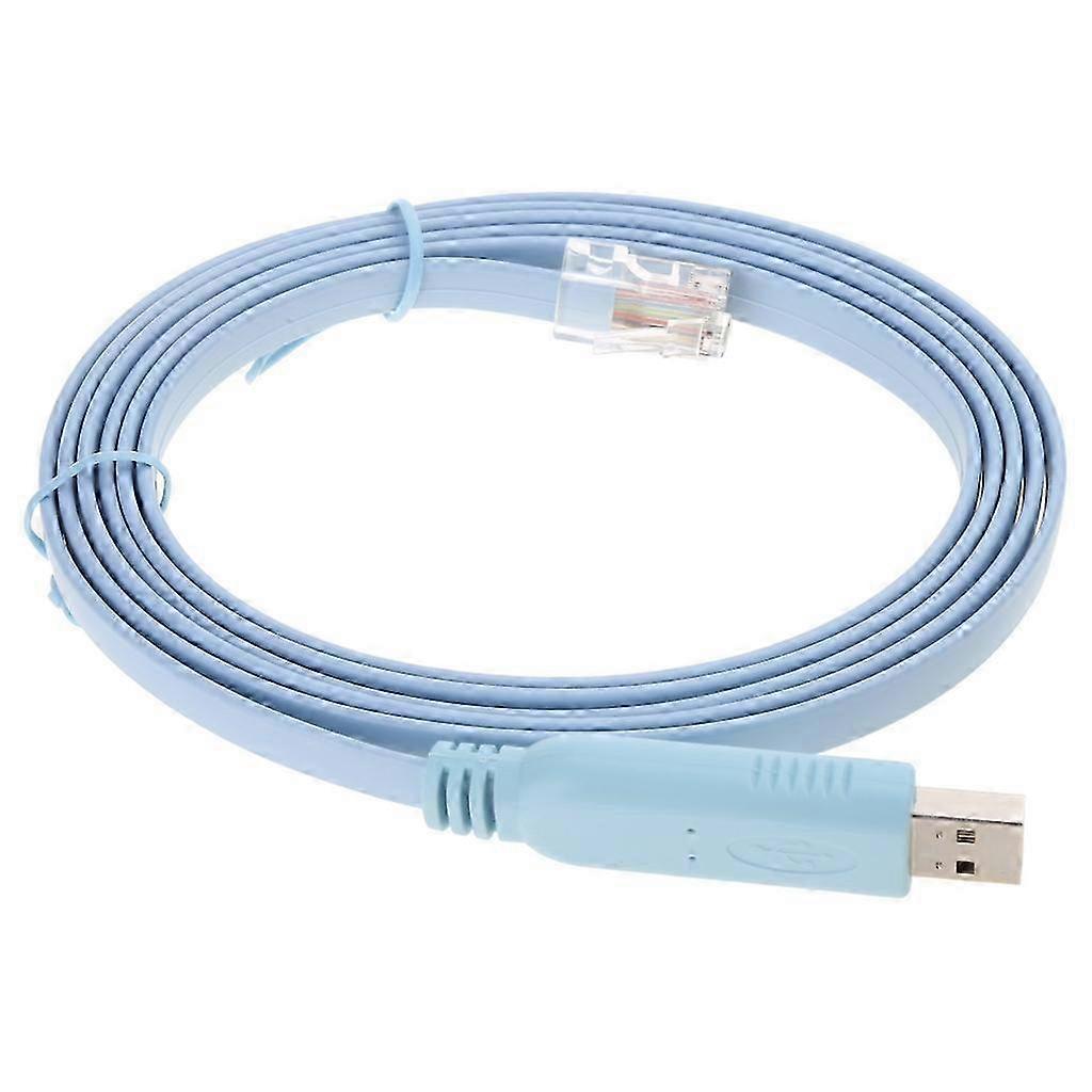 USB Console Cable USB to RJ45 Adapter Console Cable for H3C Router Rollover Console Flat and Flexible Wire Replacement