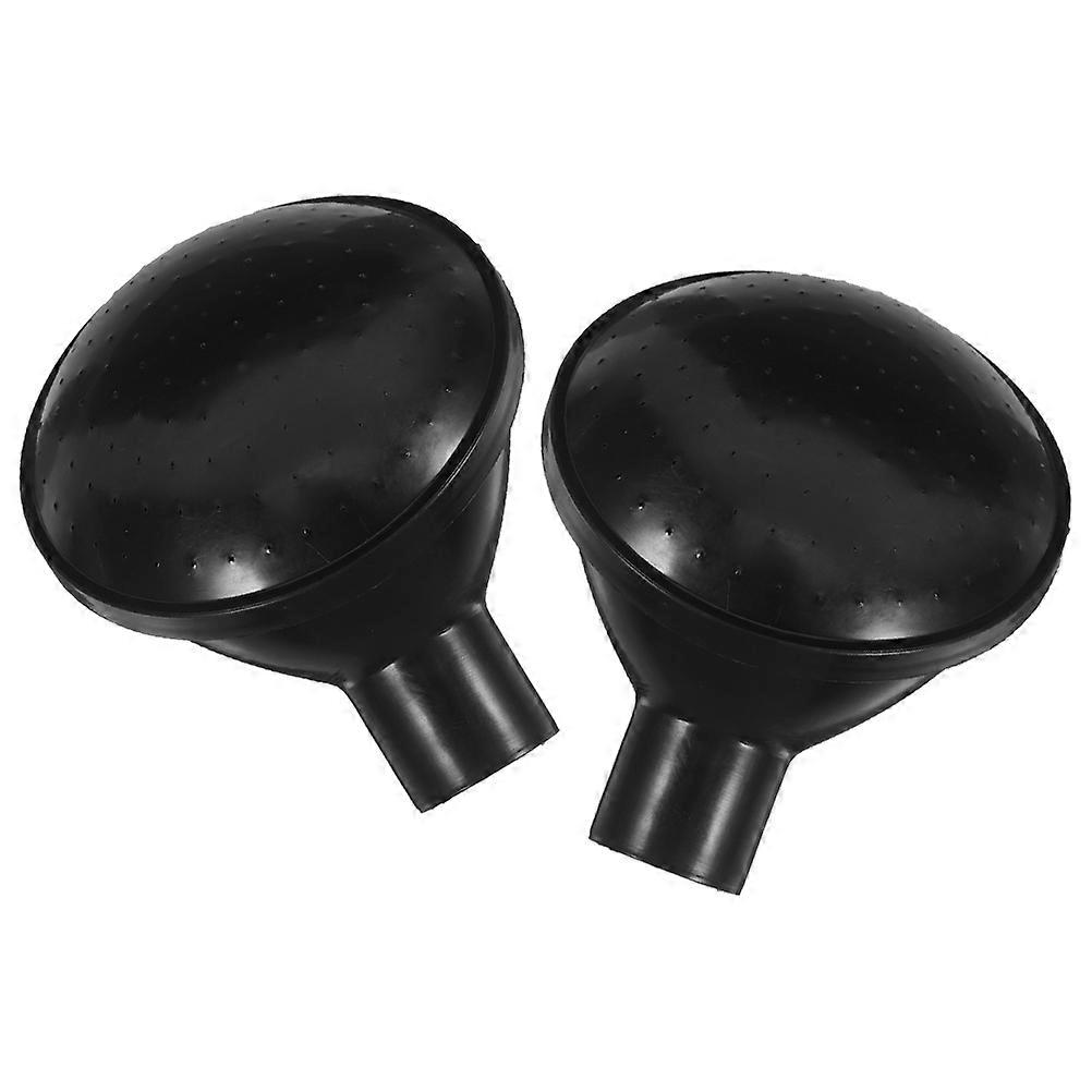 Black Watering Can Replacement Head for Irrigation Use with 2Pcs Nozzle