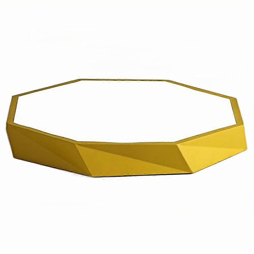 LED Flush Mount Ceiling Light with Stepless Dimming, Modern Minimalist Design, Yellow 30cm