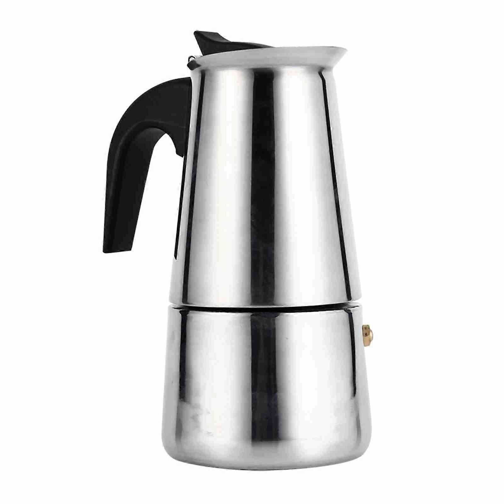 Stainless Steel Stovetop Espresso Maker 450ml with Fast Brewing and HeatResistant Handle for Home and Office