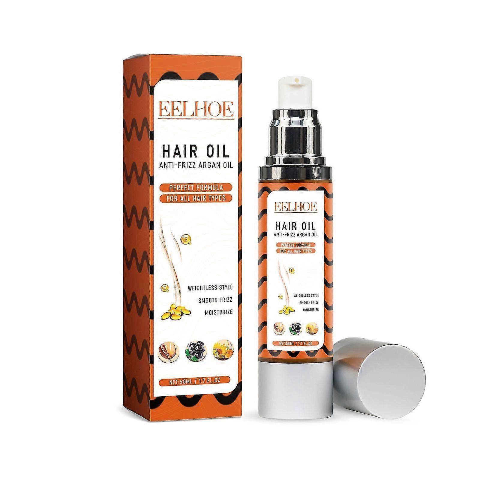 Moisturizing & Smoothing Hair Oil for Split Ends, Frizz Control & Healthy Shine - Nourishing Argan & Fruit Extract Formula, Lightweight & Non-Greasy,