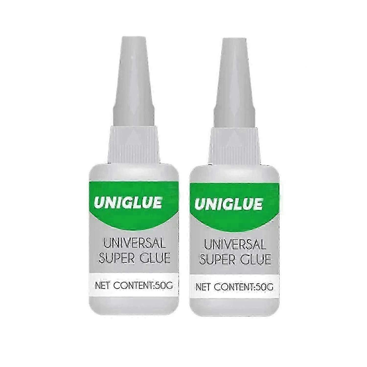 2pc Uniglue Universal Super Glue Welding High-strength Oily Glue Mighty Instant Glue for Fast Repair and Curing for Metals Plastics Jade Etc (50g) Wa