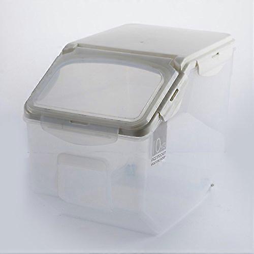 Large Capacity Airtight Rice Storage Container, Stackable Clear 10KG Bin for Grain and Pet Food