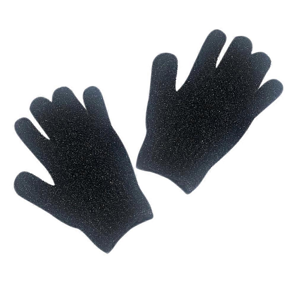 Black Exfoliating Gloves Bath Gloves for Deep Rubbing 10Pcs Nylon