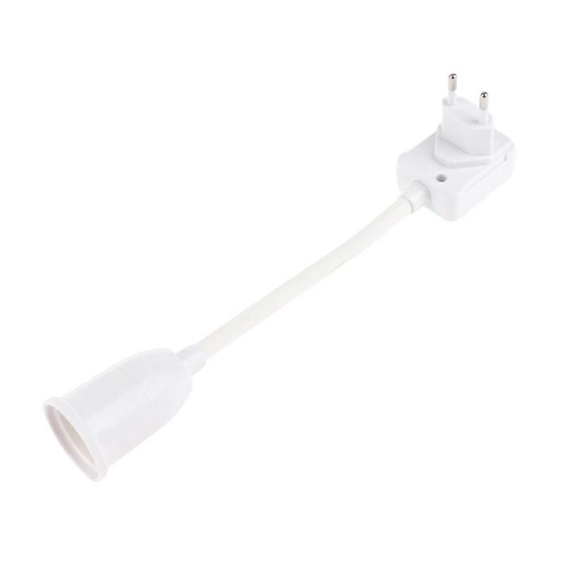 EU Plug To E27 Lamp Holder Light Bulb Socket With Switch Flexible Lamp Base Conversion Table Lamp Converter Light Adapter