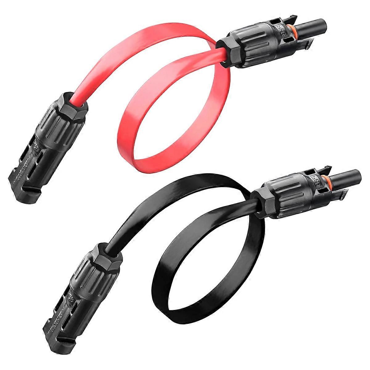 65cm/26IN/2.17ft 12AWG Flat Solar Panel Cable Window Balcony PV Flat Wire for Protable Power Station