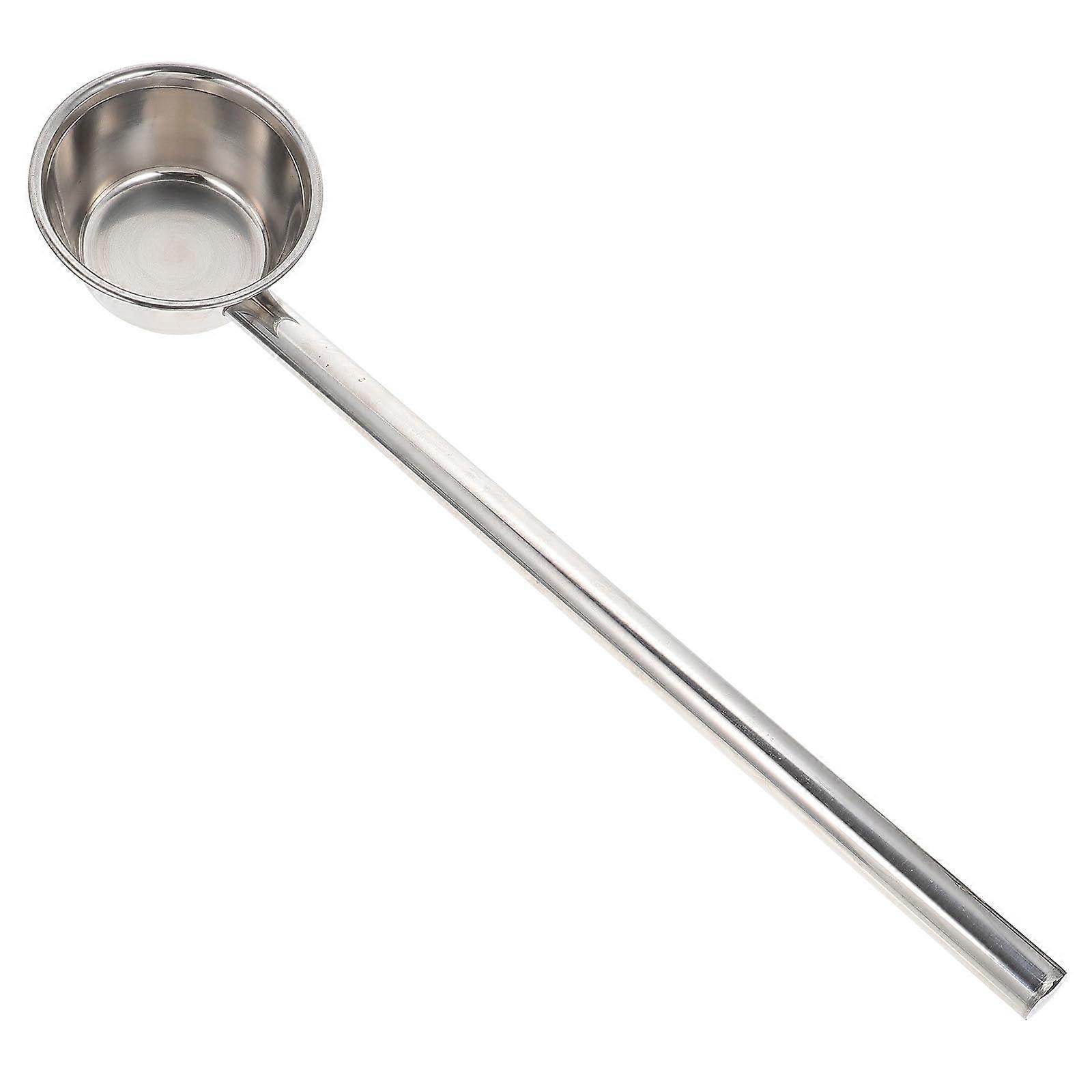 Stainless Steel Soup Serving Spoon with Long Ergonomic Handle, Rustproof Mirror Finish for Kitchen