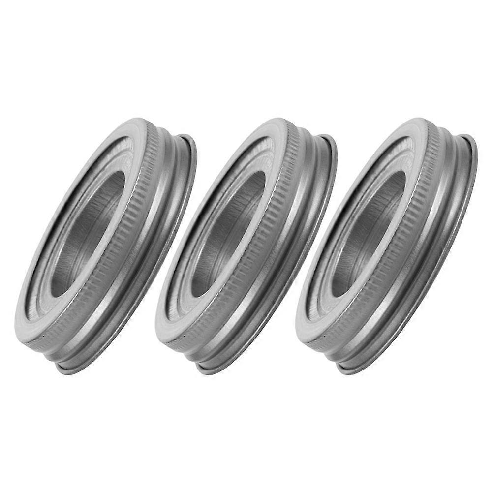 Jar Seals Jar Candle Holder Lid Insert for 3Sets Silver Metal